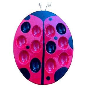 Ladybug Deviled Eggs Plate Platter Holder Lady Bug Boston Warehouse